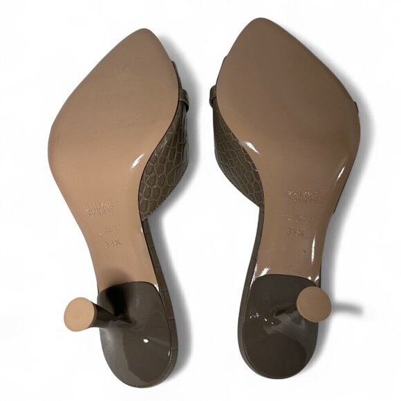 Malone Souliers Women's Julia Taupe Slip-On Heeled Sandals 38.5 NWT - Picture 14 of 14